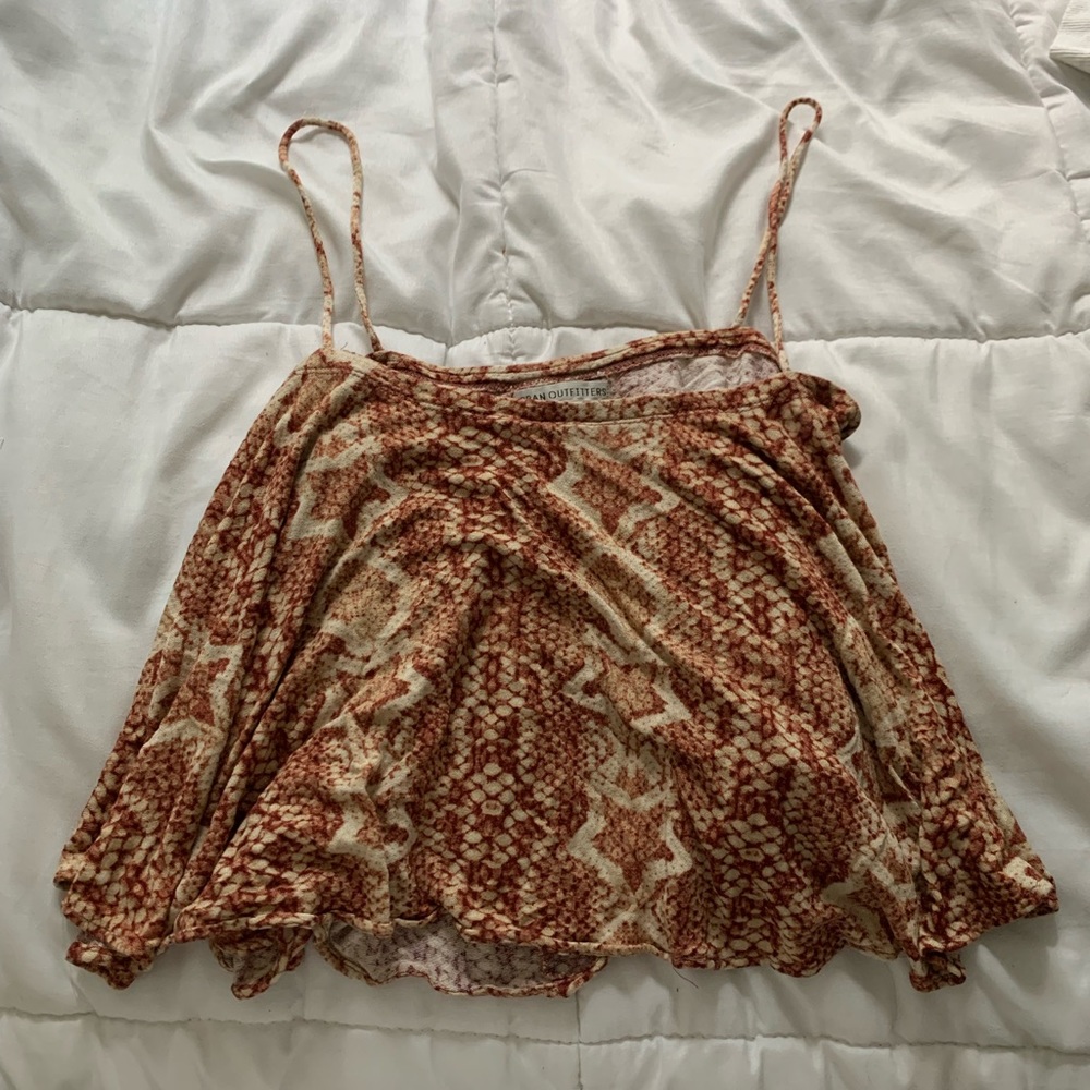 Urban outfitters orange snake skin top